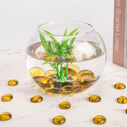 Glasnuggets Gelb 450g 1,7-1,9cm Deko Steine Mosaik Basteln