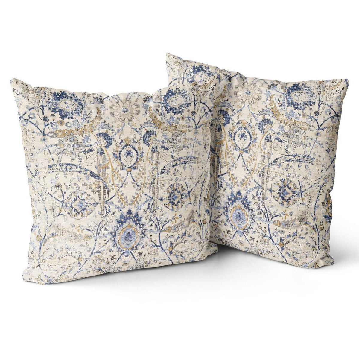 Boho Kissenbezug 40x40 cm - Set 2 | Vintage Blumen Samt
