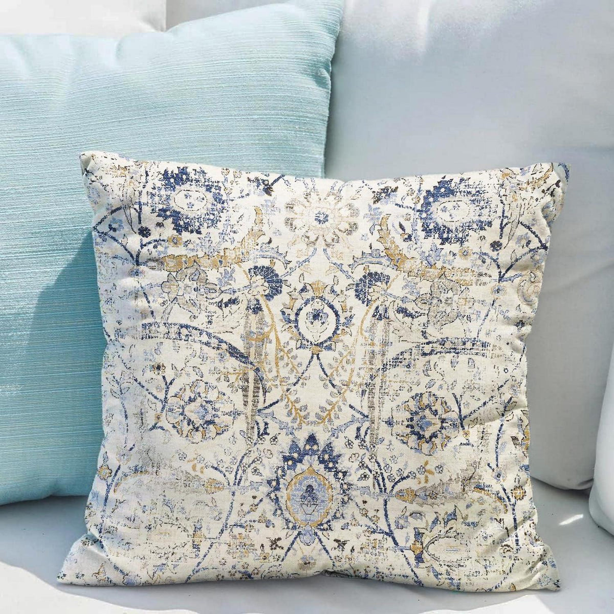 Boho Kissenbezug 40x40 cm - Set 2 | Vintage Blumen Samt