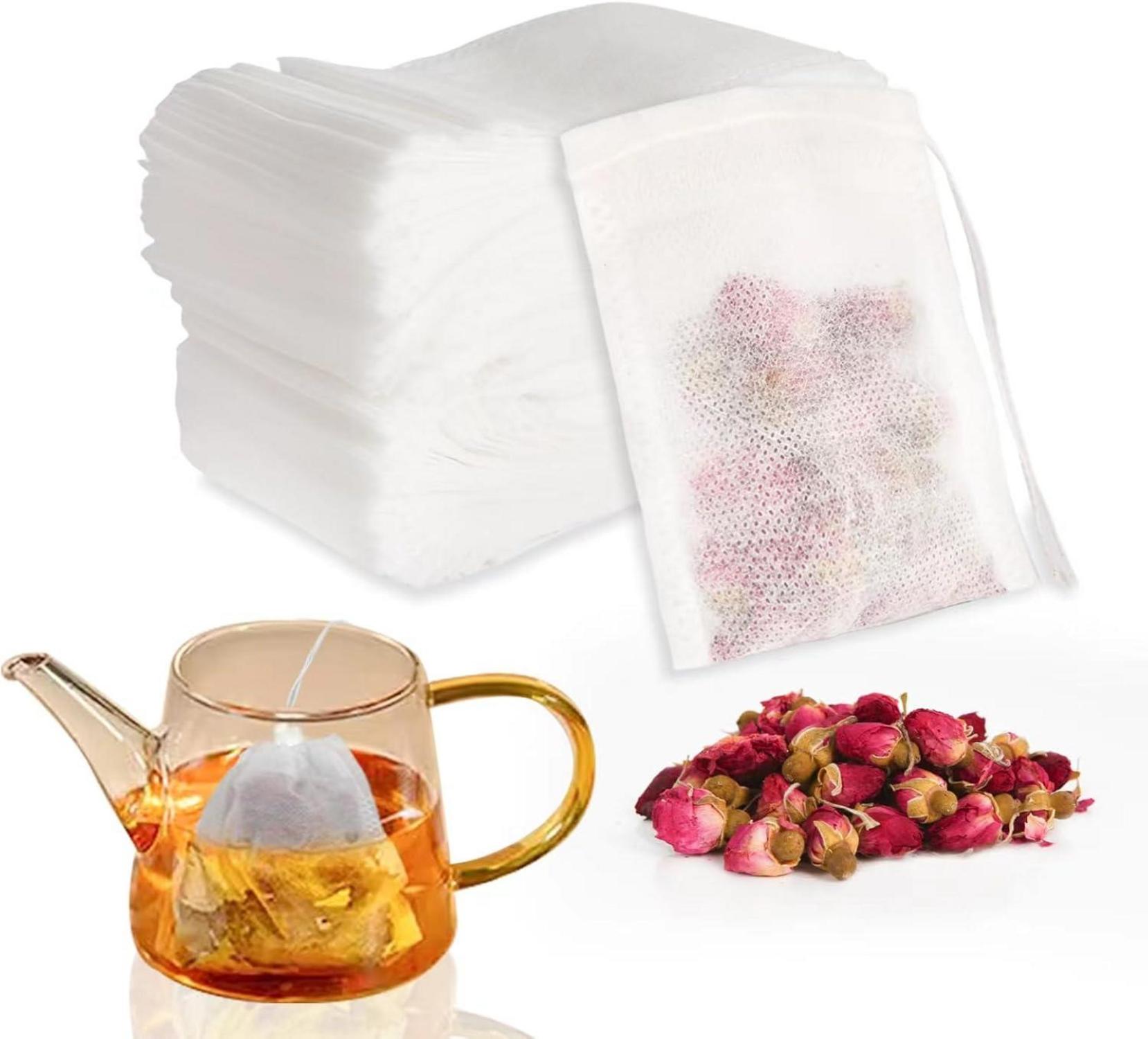 250 Teefilter Papier Teebeutel 7x9cm für Losen Tee Lavendel Vanille