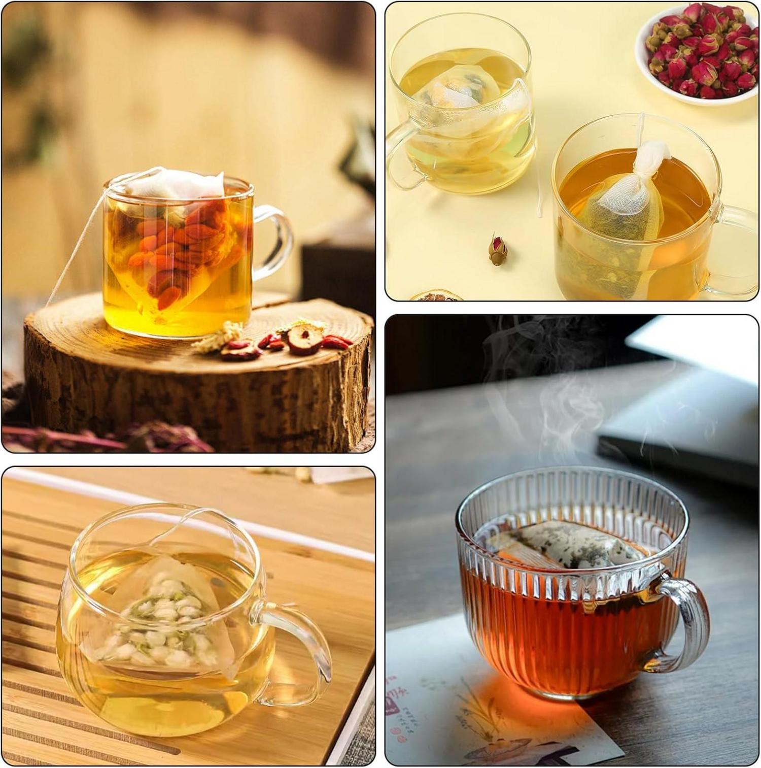 250 Teefilter Papier Teebeutel 7x9cm für Losen Tee Lavendel Vanille