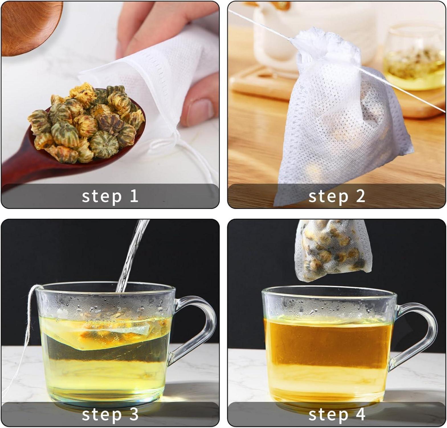 250 Stück Teebeutel für losen Tee 7x9cm Teefilter Papier Teesieb