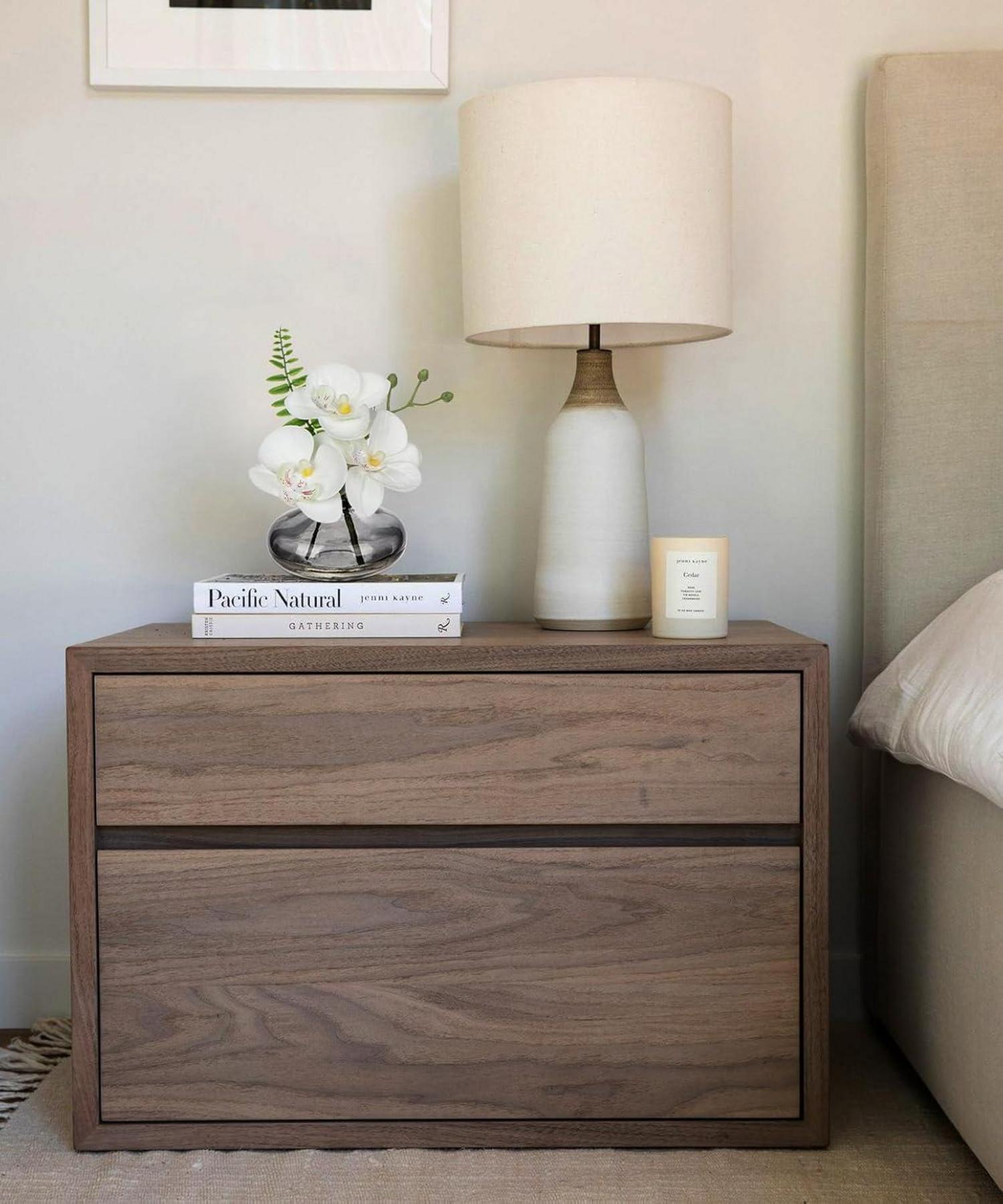 Künstliche Orchideen 3er Set Dekoblumen Glasvase Bad Wohnzimmer Büro White/Brown