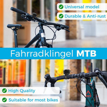 Fahrradklingel 2er Pack Schwarz Retro Klang für Rennrad