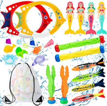 24 Stücke Tauchspielzeug für Kinder, Unterwasser Pool Set