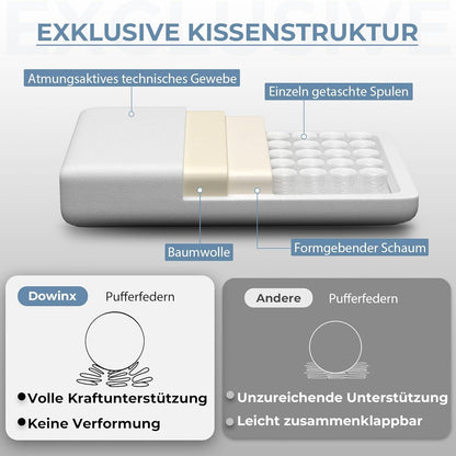 Ergonomischer Gaming Stuhl Taschenfederkissen Massage PC Bürostuhl Blau