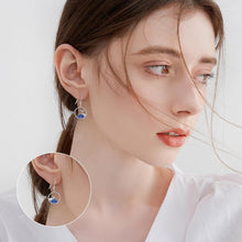 925 Sterling Silber Ozean Welle Wal Ohrringe für Frauen