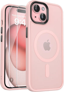Handyhülle für iPhone 15 mit starker Magnetsaugkraft & Schutzfolie