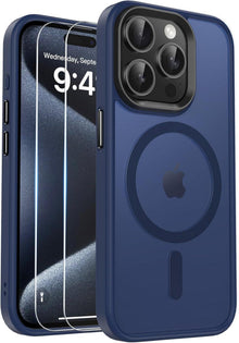 Magnetische iPhone 15 Pro Hülle mit Schutzfolie und starker
