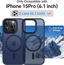 Kmofizle iPhone 15 Pro Hülle MagSafe Schutzfolie Mattiert