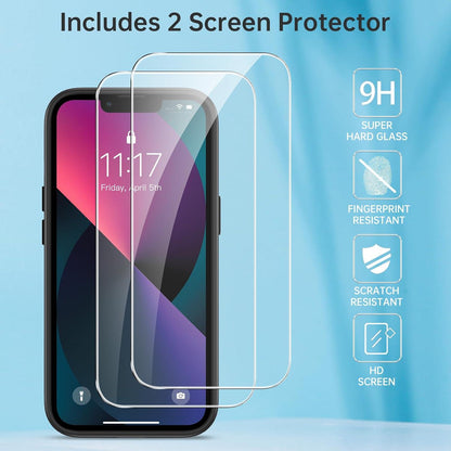 Stoßfeste Matte Handyhülle für iPhone 14 13 Anti-Fingerabdruck Schwarz