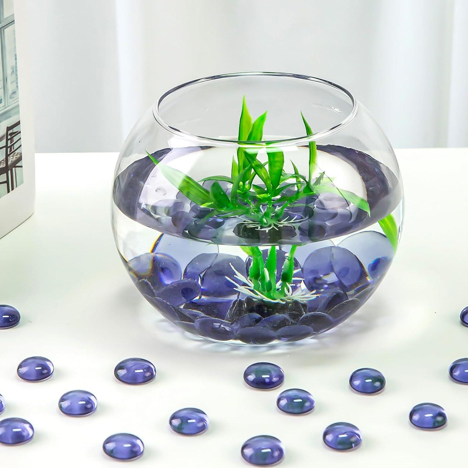 Glasnuggets Lila 450g Deko Glassteine Basteln Mosaiksteine 1,7-1,9cm