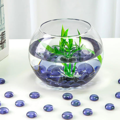 Glasnuggets Lila 450g Deko Glassteine Basteln Mosaiksteine 1,7-1,9cm