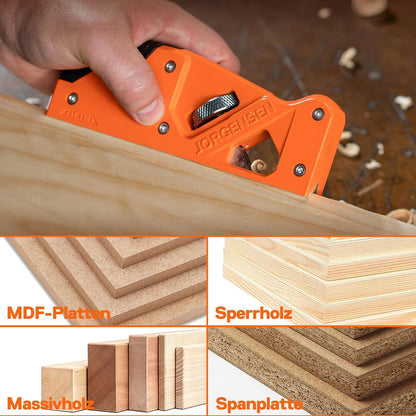 Kantenhobel Holz mit 4 Schneidköpfen 45°/3/5/6mm für Tischler