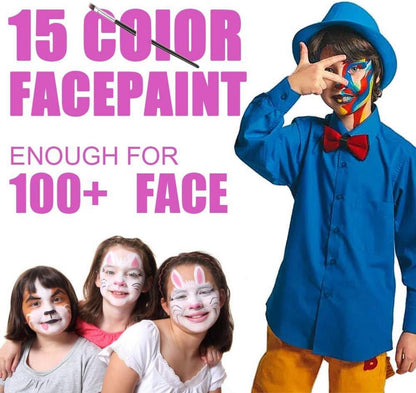 Halloween Kinderschminke Set, Face Paint Body Paint für Kinder und Erwachsene