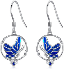 Schmetterling Ohrringe Sterling Silber Blau Schmuck Geschenke