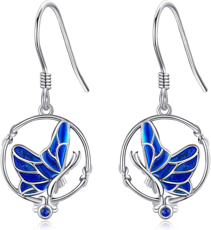 Schmetterling Ohrringe Sterling Silber Blau Schmuck Geschenke