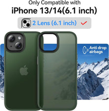 Kmofizle iPhone 14/13 Hülle Schutzfolie Matt Grün KOSEO