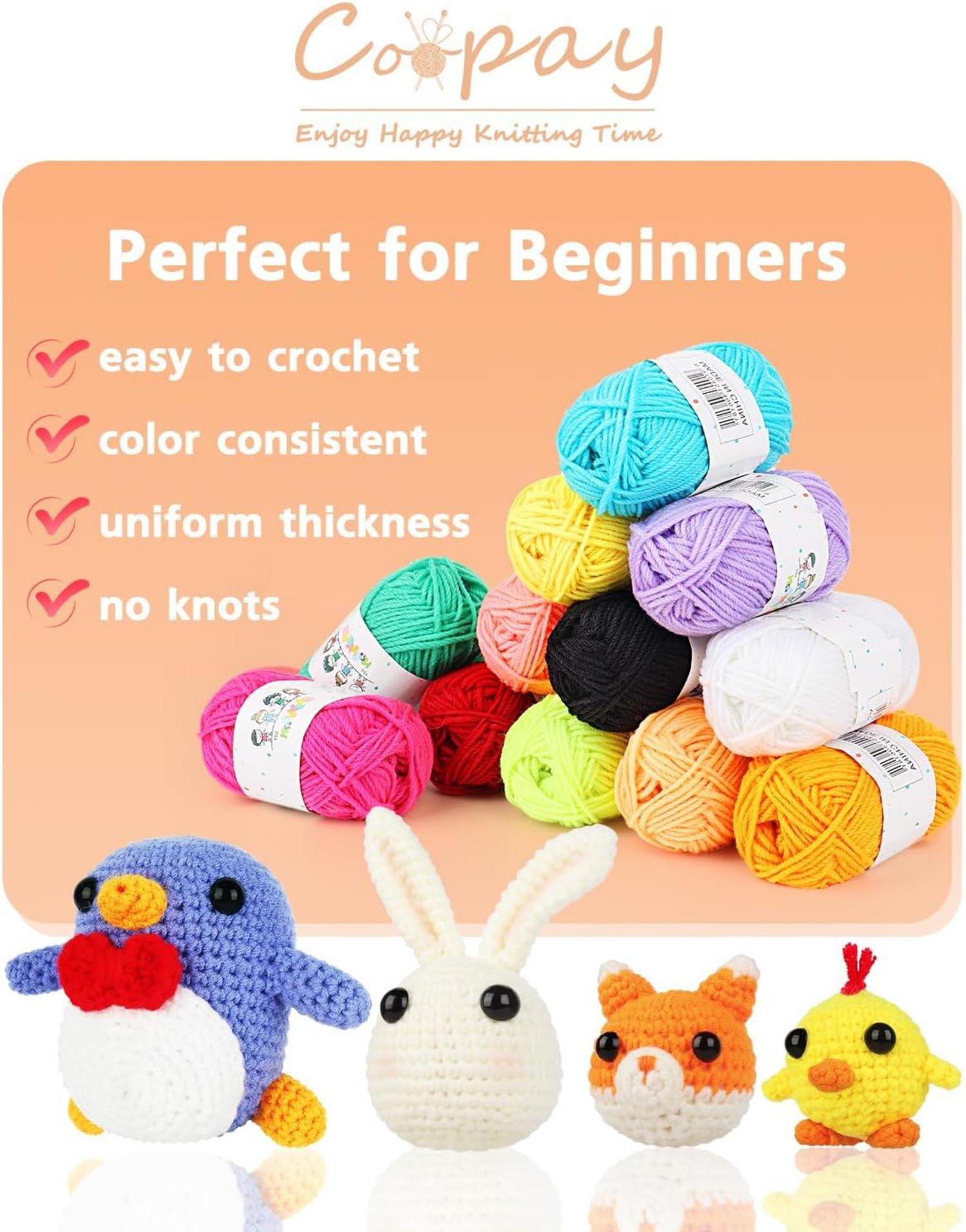 12er Set Bunte Häkelwolle Amigurumi 25g, geeignet für 2-4mm Nadeln