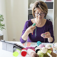 Coopay Häkelgarn Set 12 Farben 25g Wolle Strickgarn Amigurumi Handarbeit