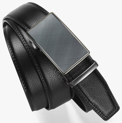 Herren Gürtel Automatik Leder 30mm Business formelle Anlässe - Schwarz