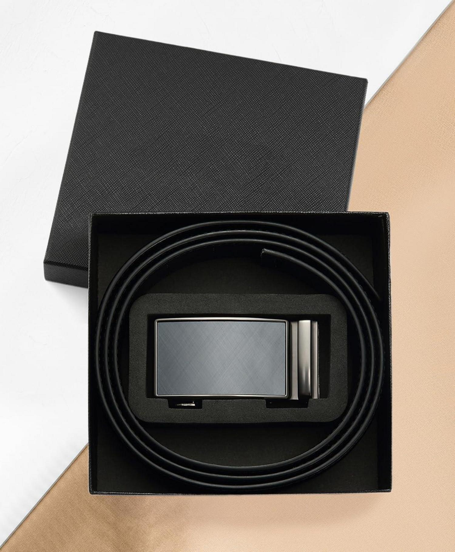Herren Gürtel Automatik Leder 30mm Business formelle Anlässe - Schwarz