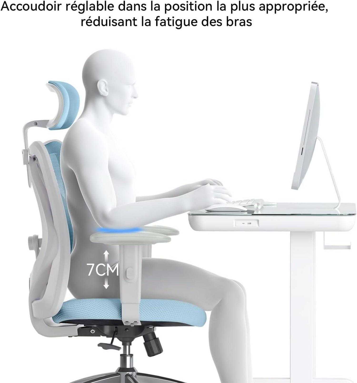 SIHOO M18 Bürostuhl ergonomisch verstellbarer Kopfstütze Lendenwirbelstütze