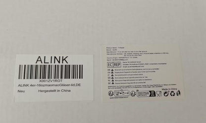 Trinkgläser mit Deckel und Strohhalm 4er Set 530ml Geschenk- ALINK Plus Size