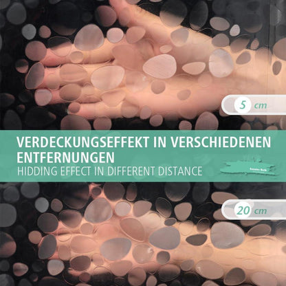 Eazzier Bath Dünner Duschvorhang 183x200cm mit Magneten und Metallösen