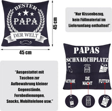 Bester Papa der Welt Kissenbezug 45x45 cm Vatertagsgeschenk