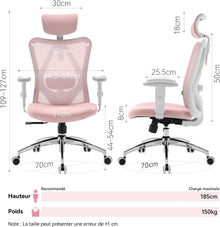 SIHOO M18 Bürostuhl ergonomisch mit Kopfstütze und