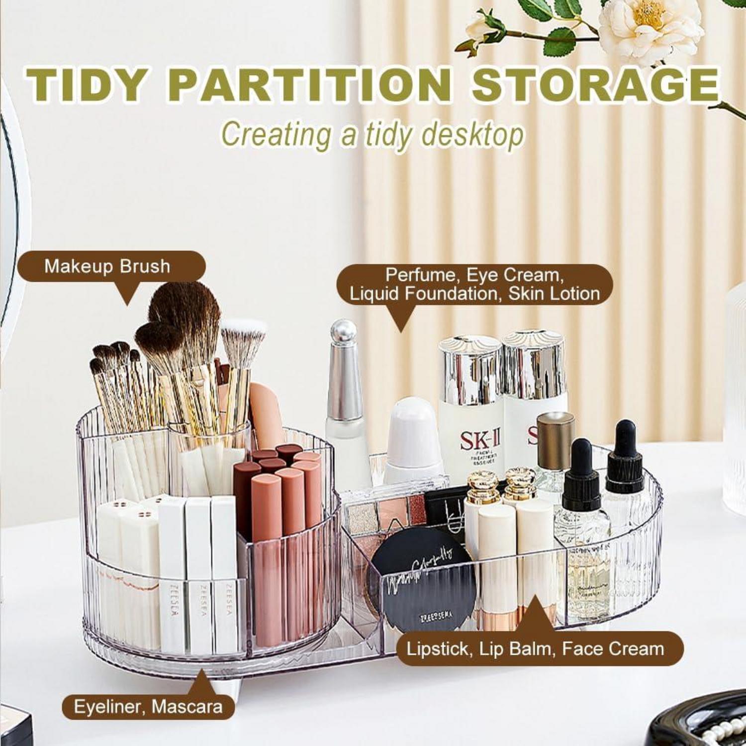 360° Drehbarer Make-up Organizer für Schminktisch & Bad