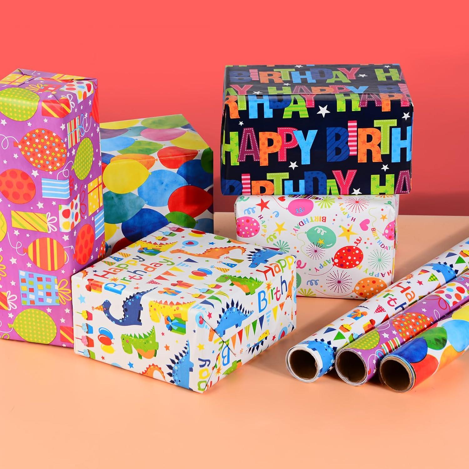 Geschenkpapier Geburtstag Kinder Rollen 43 cm x 300 cm Junge