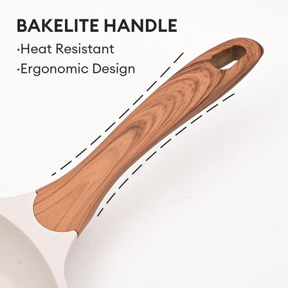 JEETEE Wesentlich 23-teiliges Topfset Antihaft Granit Induktion Beige