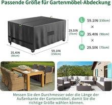 Wasserdichte Gartenmöbel Abdeckung 150x90x75cm Rattanmöbel