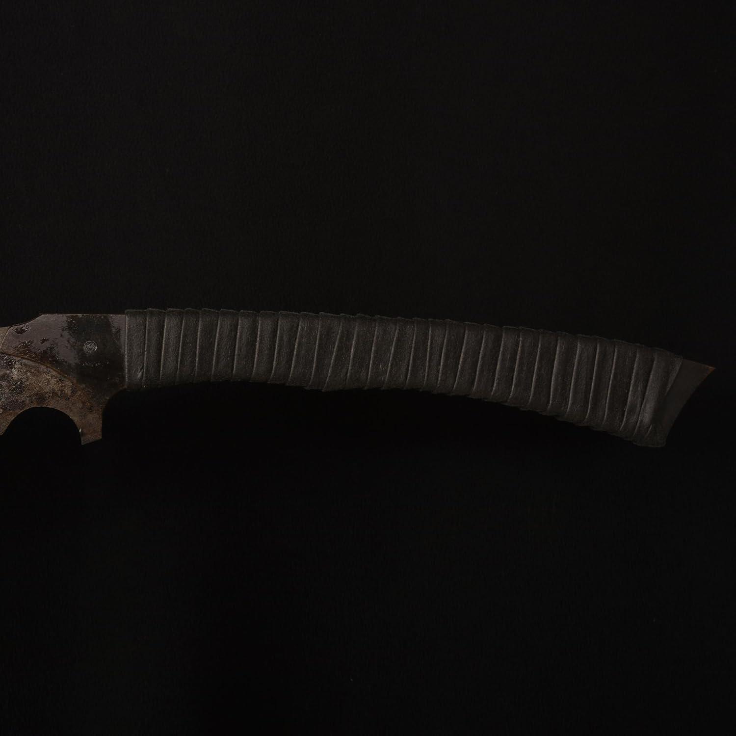 Hackmesser aus handgefertigtem Manganstahl, Full Tang, 87 cm