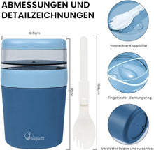 Bugucat Müslibecher to go 150ML+500ML, Lunchpot mit