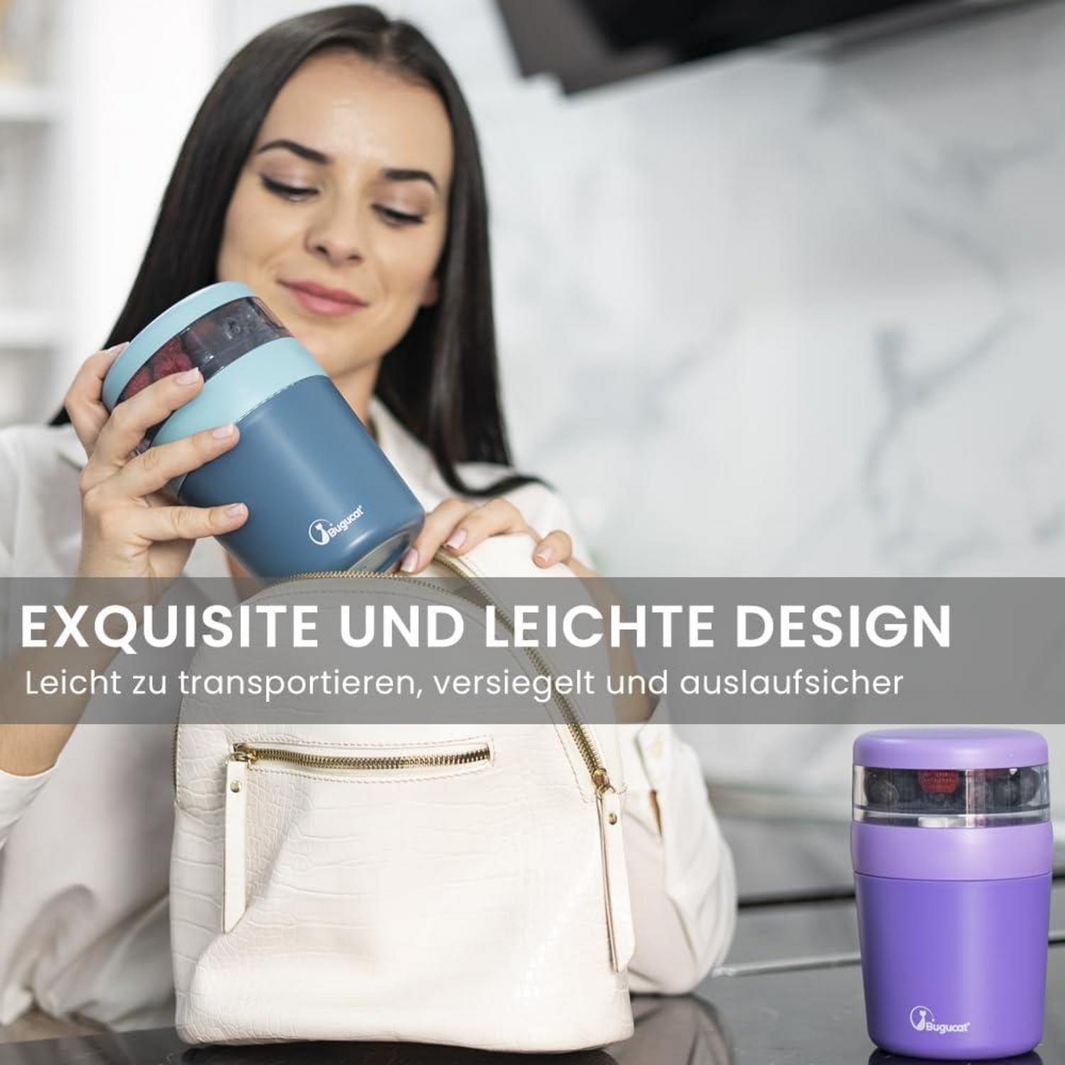 Müslibecher to go Joghurtbecher 150ML+500ML Lunchpot Obstbehälter