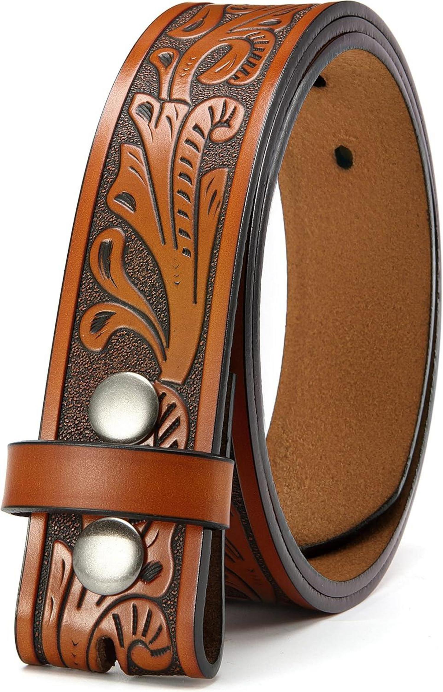 Western Gürtel Herren Vollnarbenleder Cowboy Ledergürtel 38mm Jeans