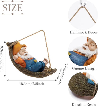 Gartenzwerg Liegend 18cm Kunstharz Gartenfigur Gartendeko GNOME Herbst