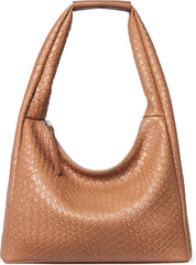 Vegan Leder Handtasche Damen Henkeltasche Schultertasche Schwarz