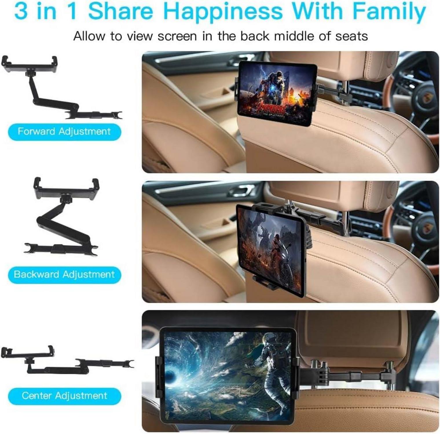 Tablet Halterung Auto Kopfstütze 360° Drehung iPad Samsung Nintendo Switch Tablet Smartphone Holder 4.7-11 Zoll