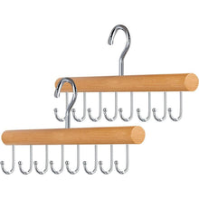 Holz Gürtelhalter mit 8 Haken – Platzsparender Kleiderbügel Organizer