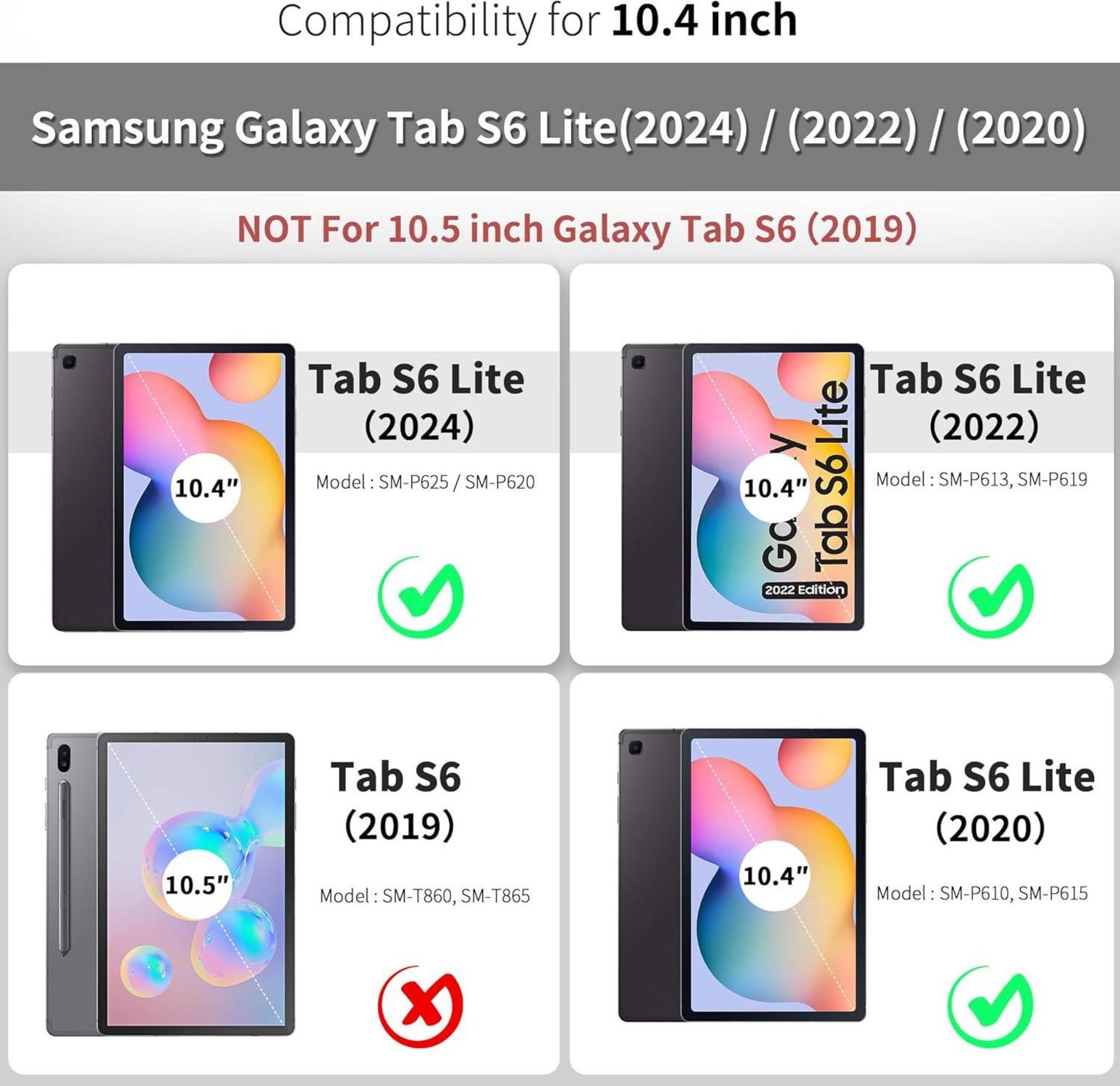 EasyAcc Schutzhülle mit Schutzfolie für Samsung Galaxy Tab