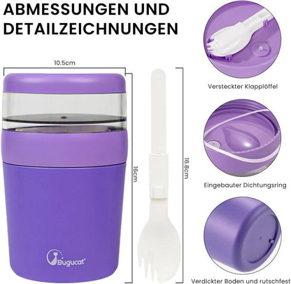 Bugucat Müslibecher to Go 150ML+500ML in