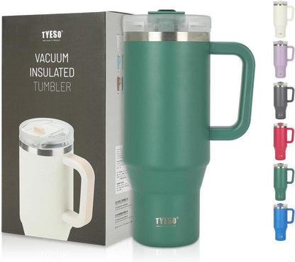 Isolierte Trinkflasche mit Strohhalm 1200ml Edelstahl Thermobecher
