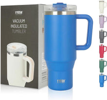 Isolierter Reisebecher mit 1200ml Strohhalm - Edelstahl Trinkflasche