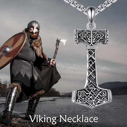 Thors Hammer Halskette Anhänger 925er Sterlingsilber Wikingergeschenke