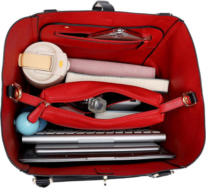Große Damen Shopper Handtasche aus Leder - Schultertasche für Arbeit und Freizeit