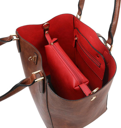Große Damen Shopper Handtasche aus PU-Leder - Stilvolles